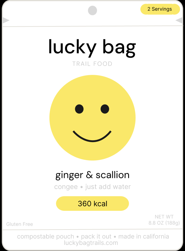 Lucky Bag ginger scallion congee